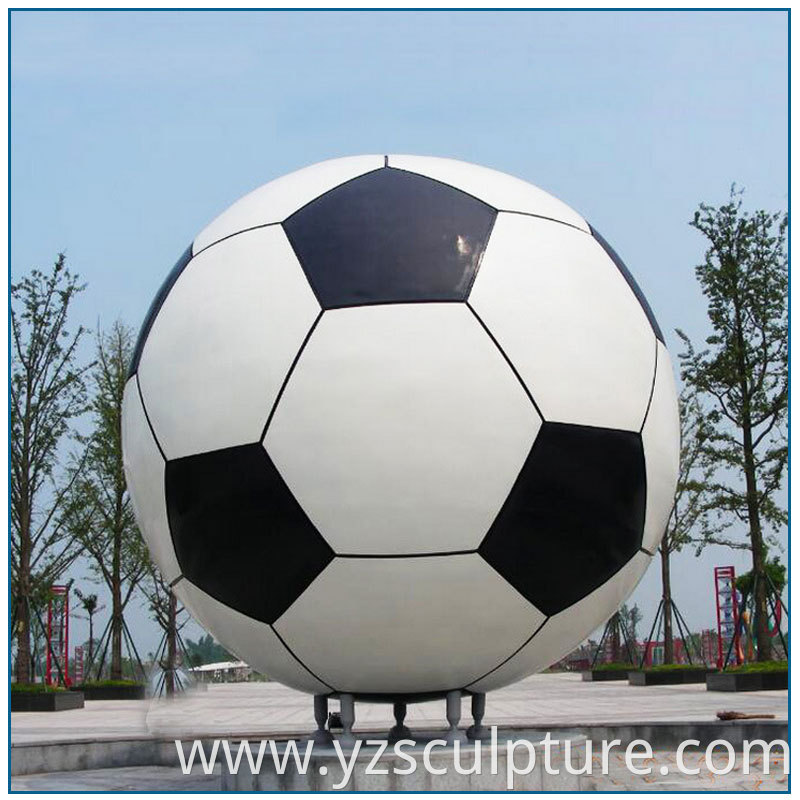 Stianless Steel Football Sculpture